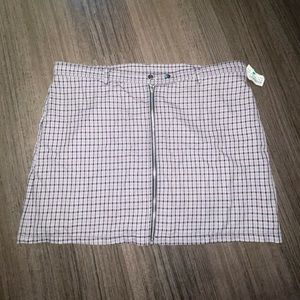 Purple plaid mini skirt with tags!